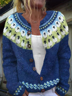 Sophie | Vintage Islandzki Sweter z Wełny