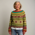 Penelope | Vintage Islandzki Sweter z Wełny