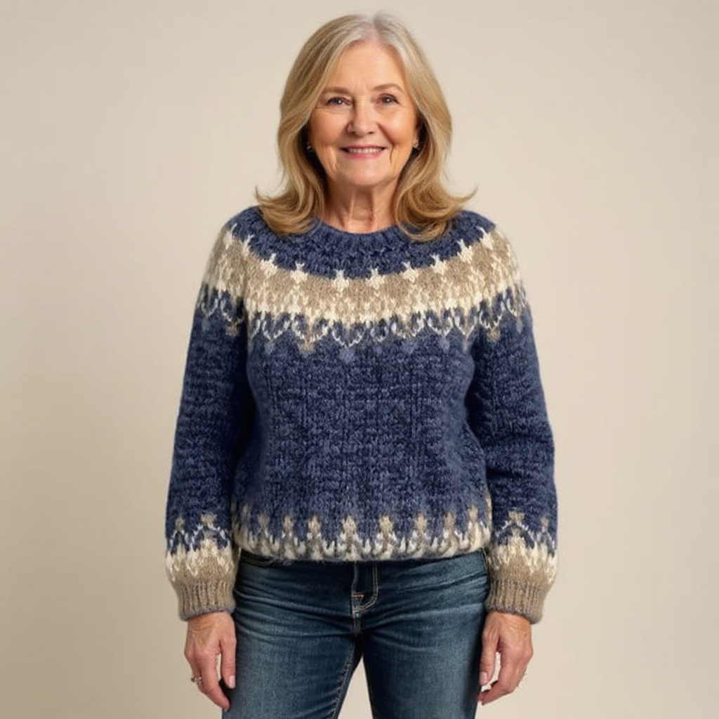 Samantha | Vintage Islandzki Sweter Wełniany