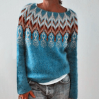 Evelyn | Vintage Islandzki Sweter z Wełny